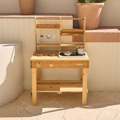 The Sensory Play Bundle - Messy Mud Kitchen and Basket Shopping Trolley