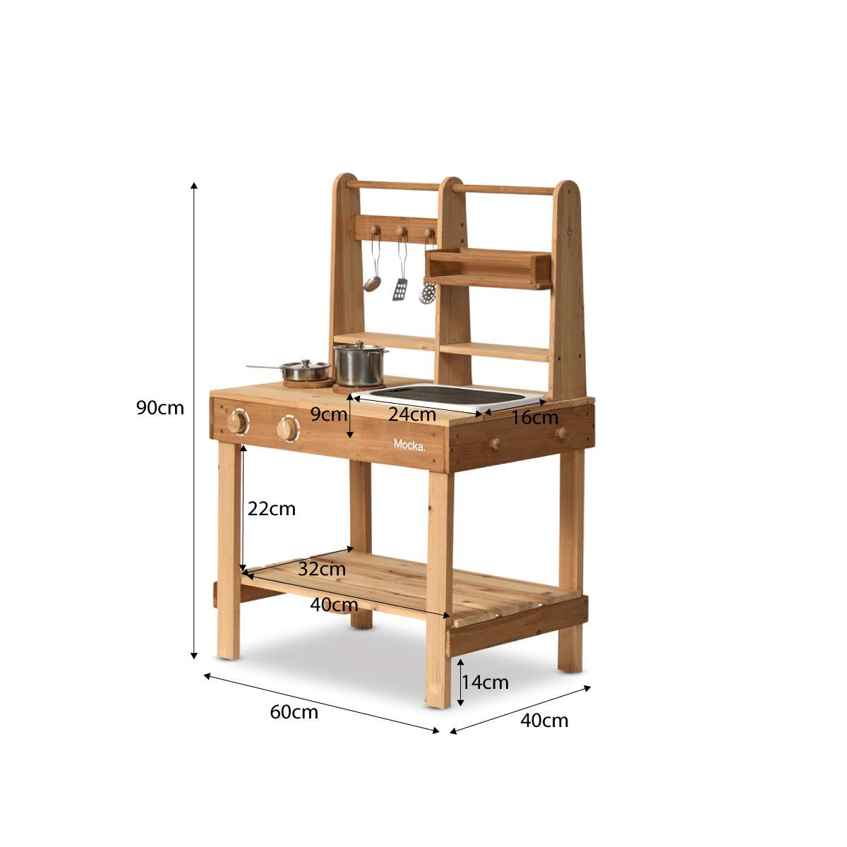 The Sensory Play Bundle - Messy Mud Kitchen and Basket Shopping Trolley