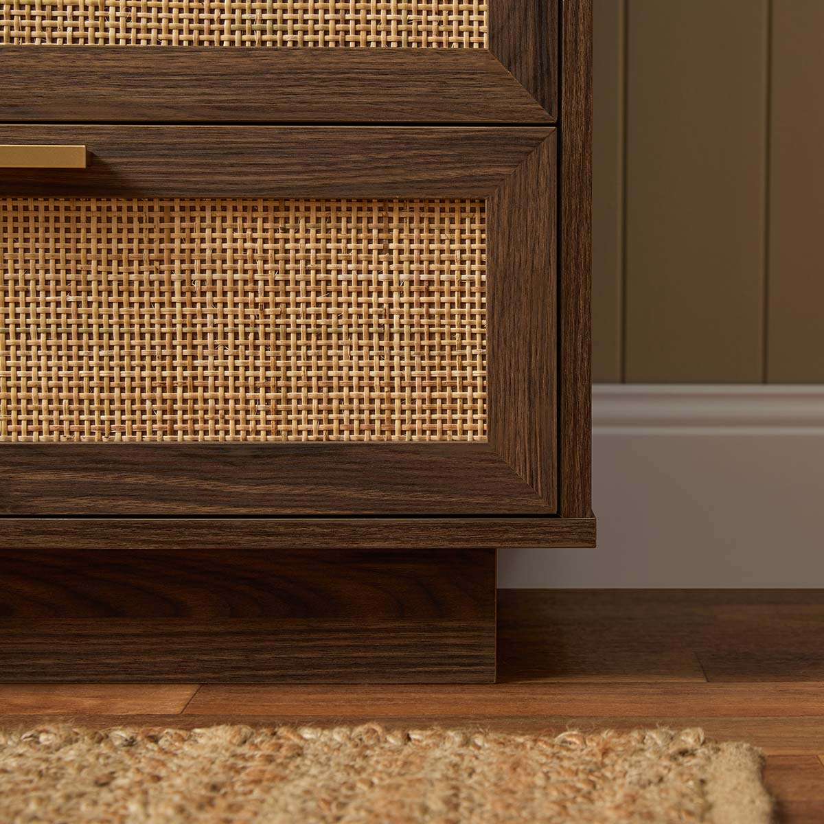 Noosa Rattan Six Drawer - Walnut