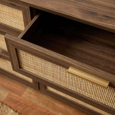 Noosa Rattan Six Drawer - Walnut