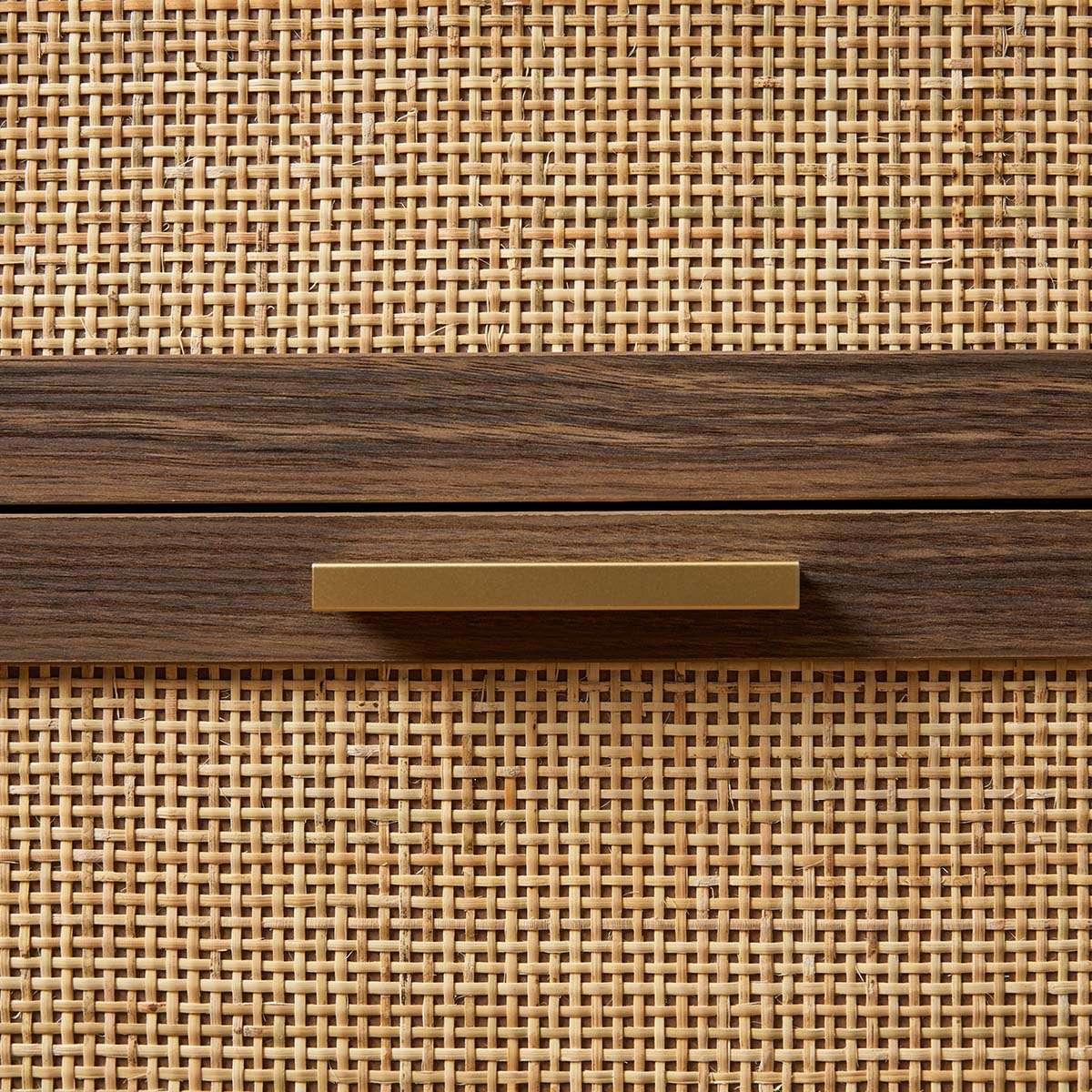 Noosa Rattan Six Drawer - Walnut