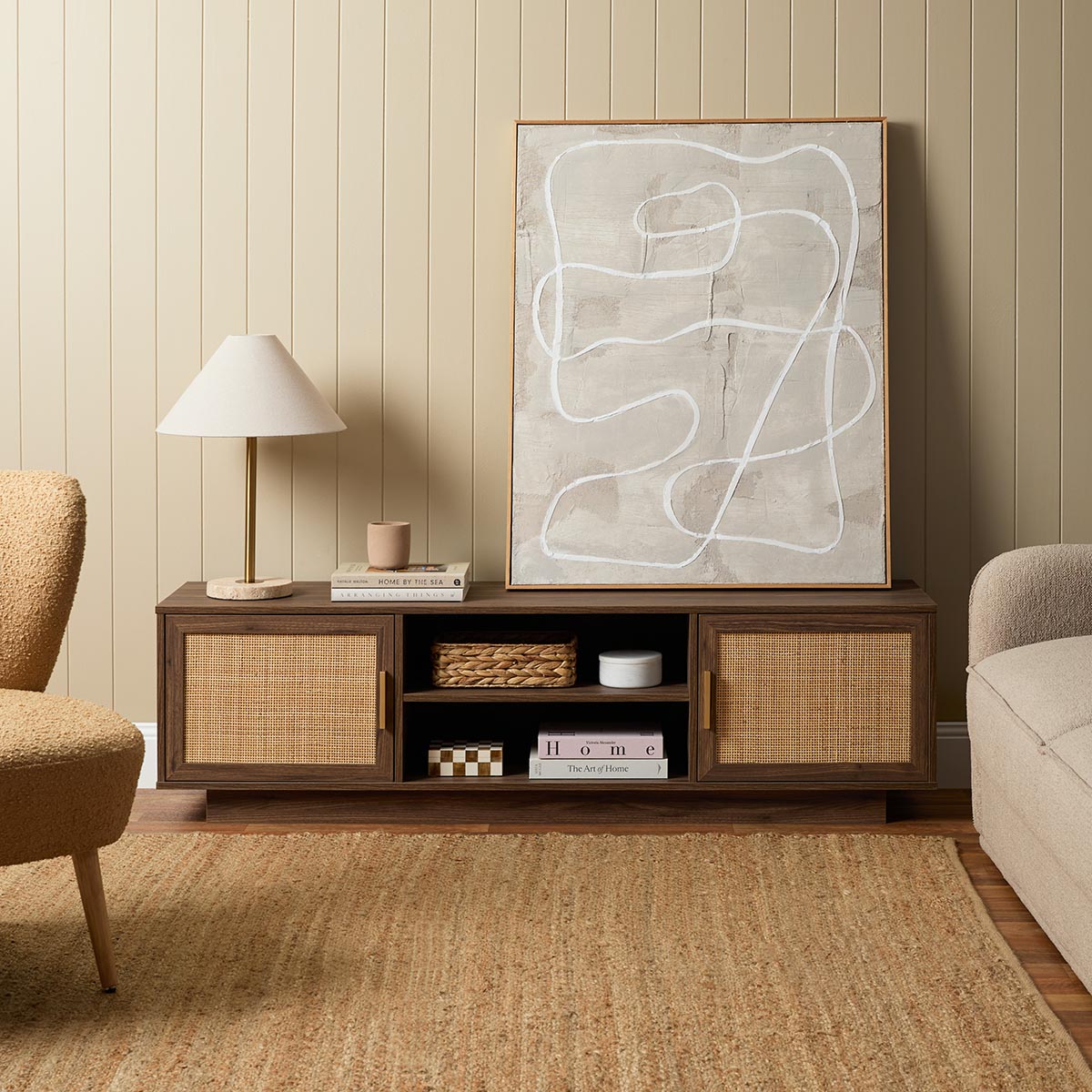 Noosa Rattan Entertainment Unit - Walnut