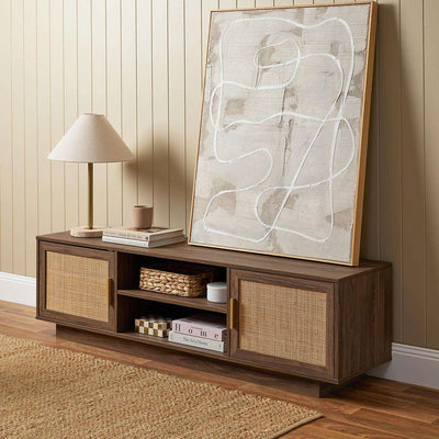 Noosa Rattan Entertainment Unit - Walnut