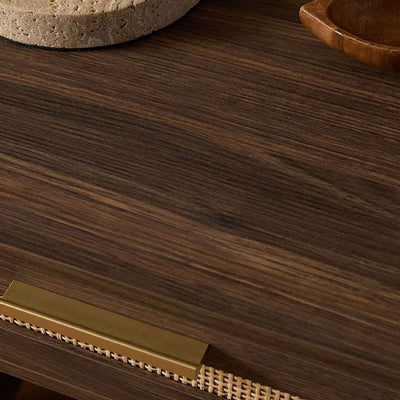 Noosa Rattan Desk - Walnut