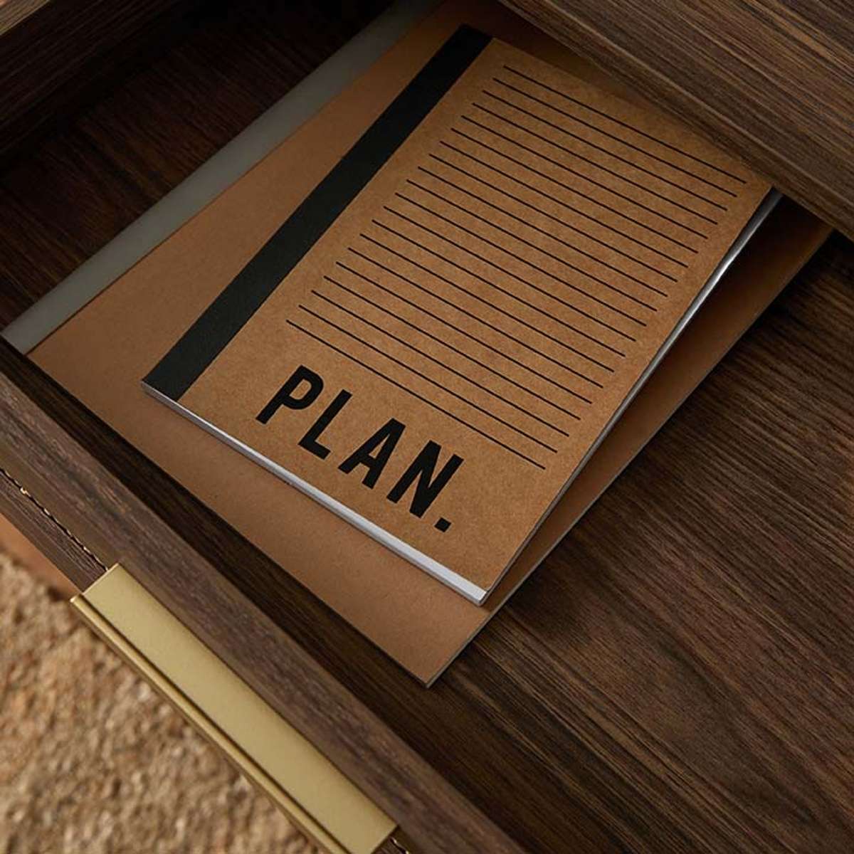 Noosa Rattan Desk - Walnut