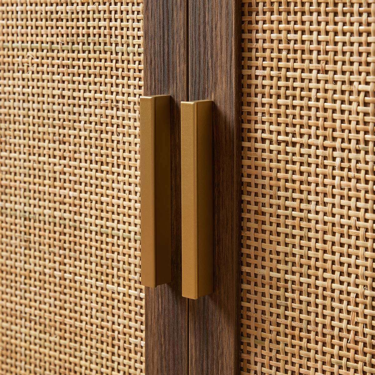 Noosa Rattan Shoe Cabinet - Walnut