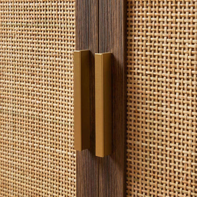 Noosa Rattan Shoe Cabinet - Walnut