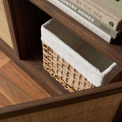 Noosa Rattan Large Bookcase - Walnut