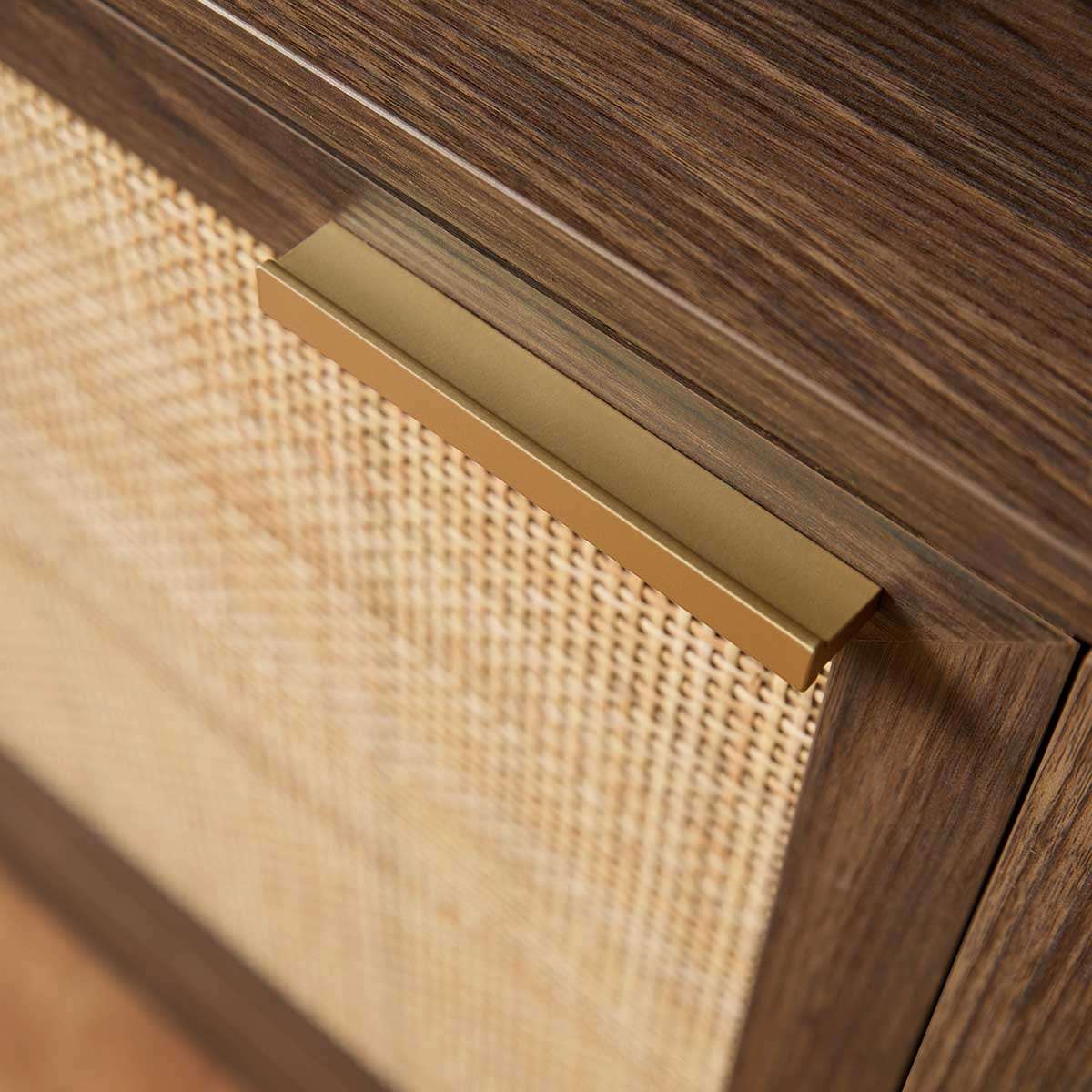 Noosa Rattan Large Bookcase - Walnut