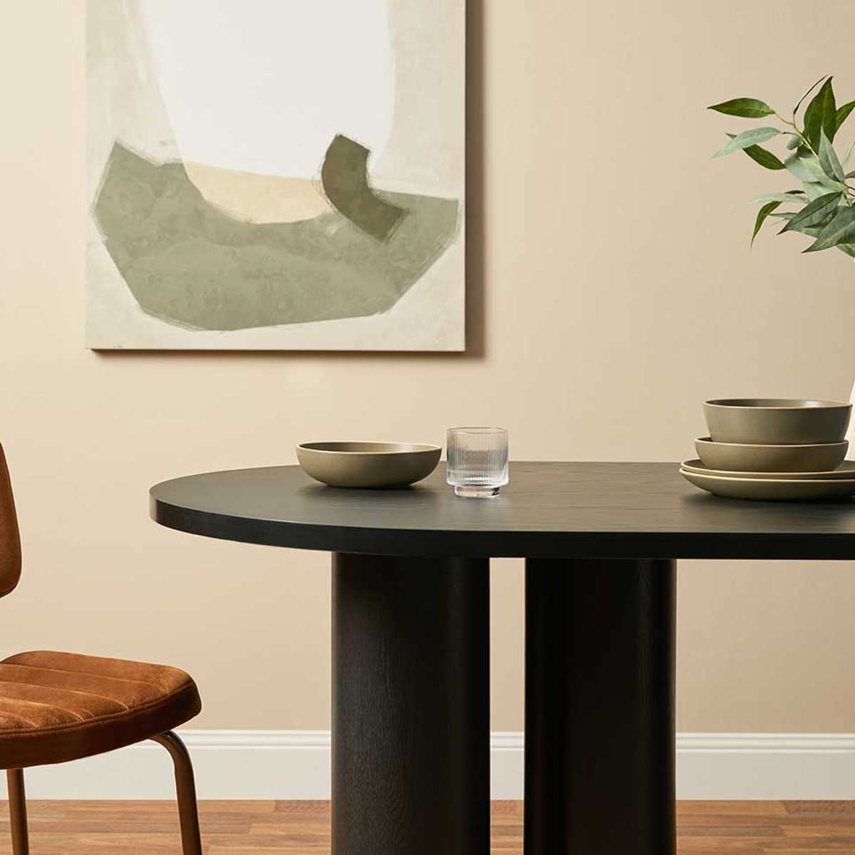 Otis Six Seater Dining Table - Black