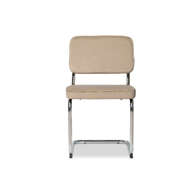 Marcel Chrome Dining Chair - Set of Two - Mushroom