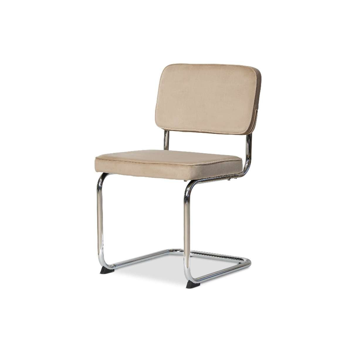 Marcel Chrome Dining Chair - Set of Two - Mushroom