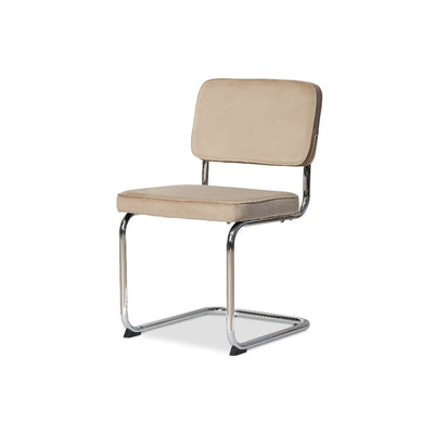 Marcel Chrome Dining Chair - Set of Two - Mushroom