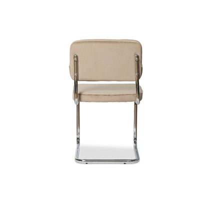 Marcel Chrome Dining Chair - Set of Two - Mushroom