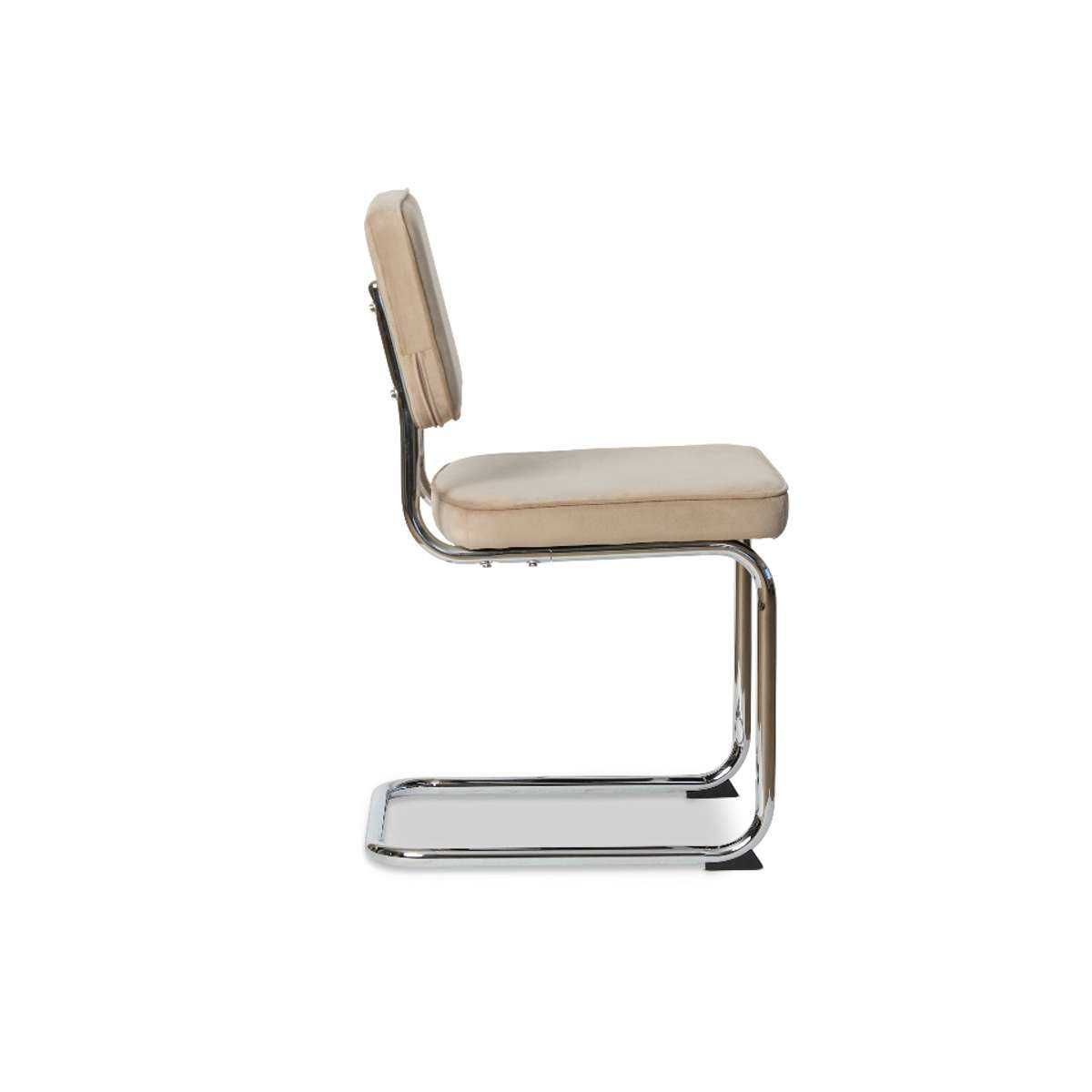 Marcel Chrome Dining Chair - Set of Two - Mushroom