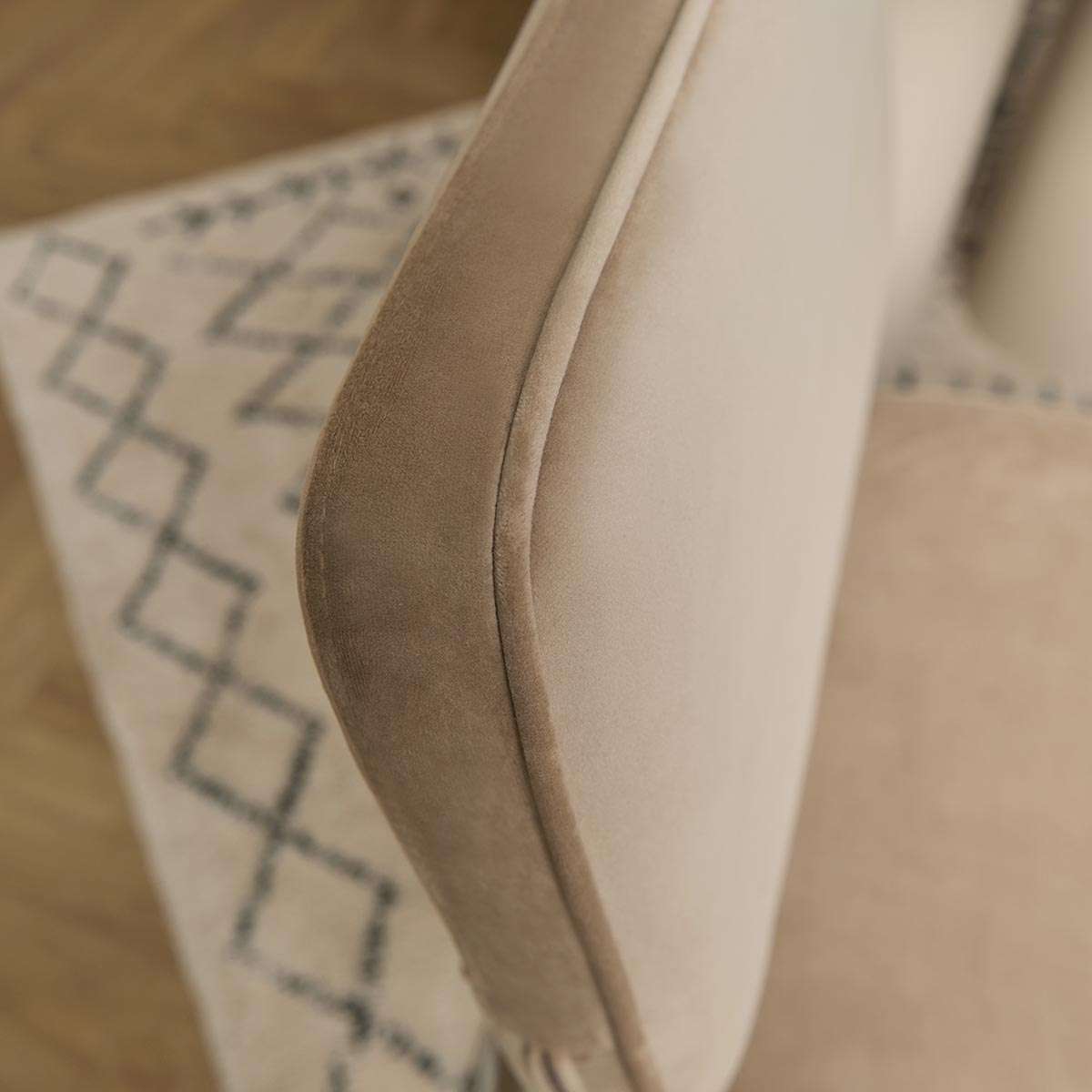 Marcel Chrome Dining Chair - Set of Two - Mushroom