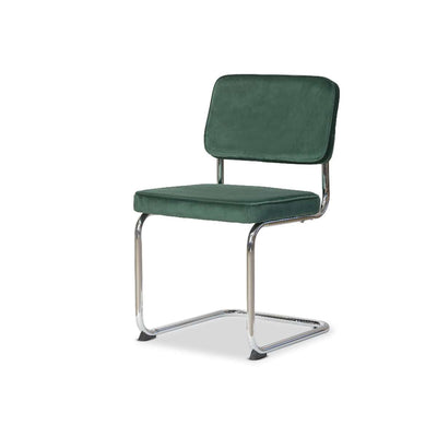 Marcel Chrome Dining Chair - Set of Two - Dark Green