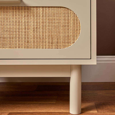 Canyon Two Drawer Bedside Table - Beige/Natural