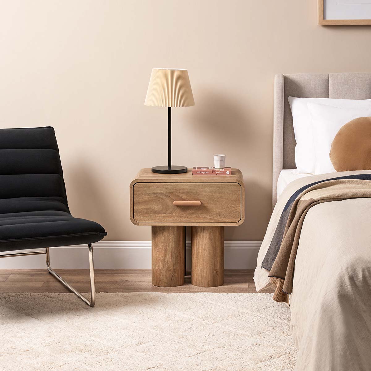 Otis Bedside Table - Pecan