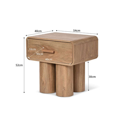 Otis Bedside Table - Pecan
