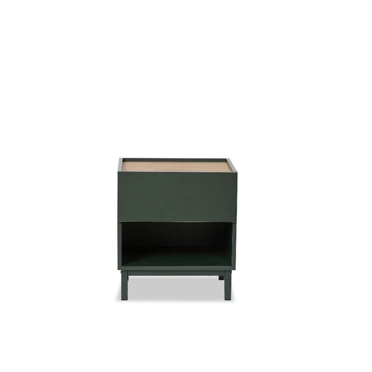 Murphy Bedside Table - Green/Natural