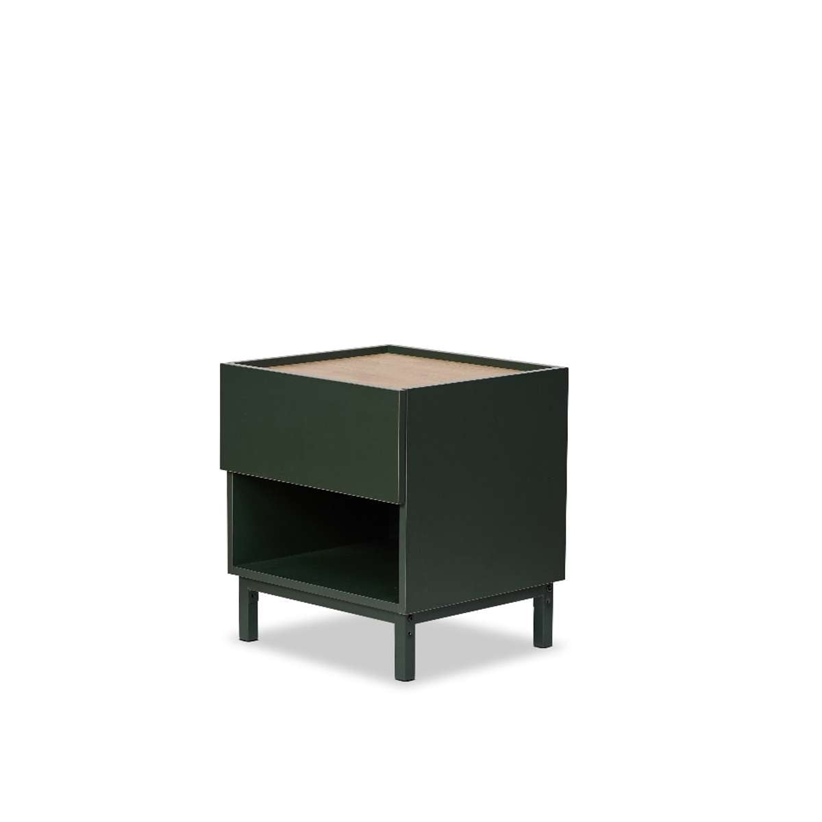Murphy Bedside Table - Green/Natural