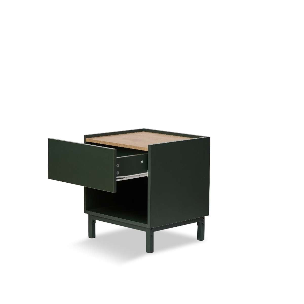 Murphy Bedside Table - Green/Natural