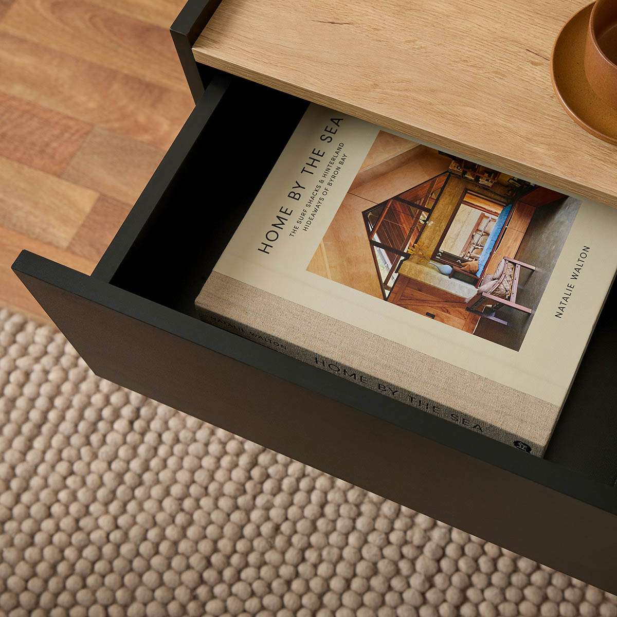 Murphy Bedside Table - Black/Natural