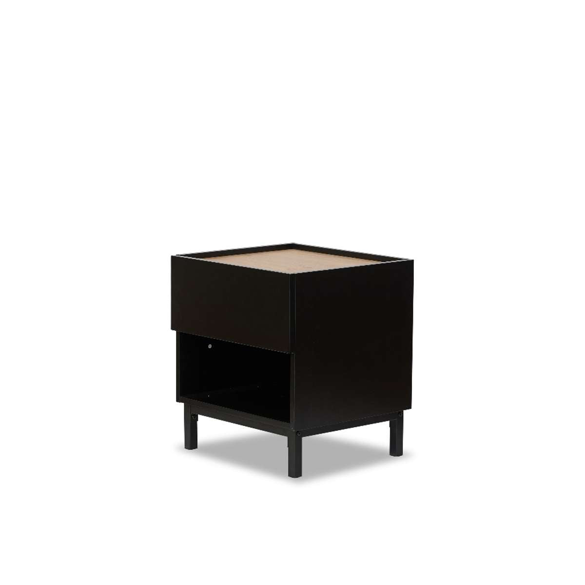 Murphy Bedside Table - Black/Natural