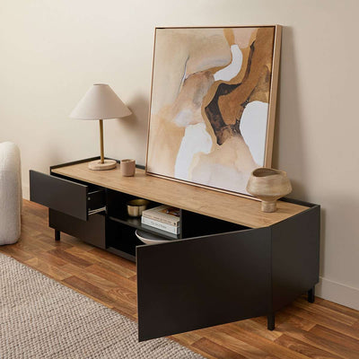 Murphy Entertainment Unit - Black/Natural