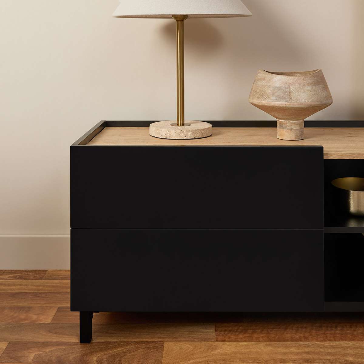 Murphy Entertainment Unit - Black/Natural