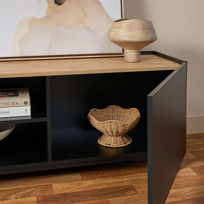 Murphy Entertainment Unit - Black/Natural