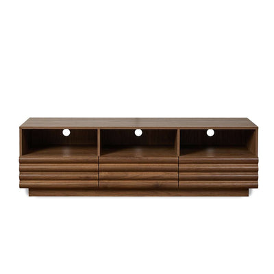 Theodore Ribbed Entertainment Unit - Walnut