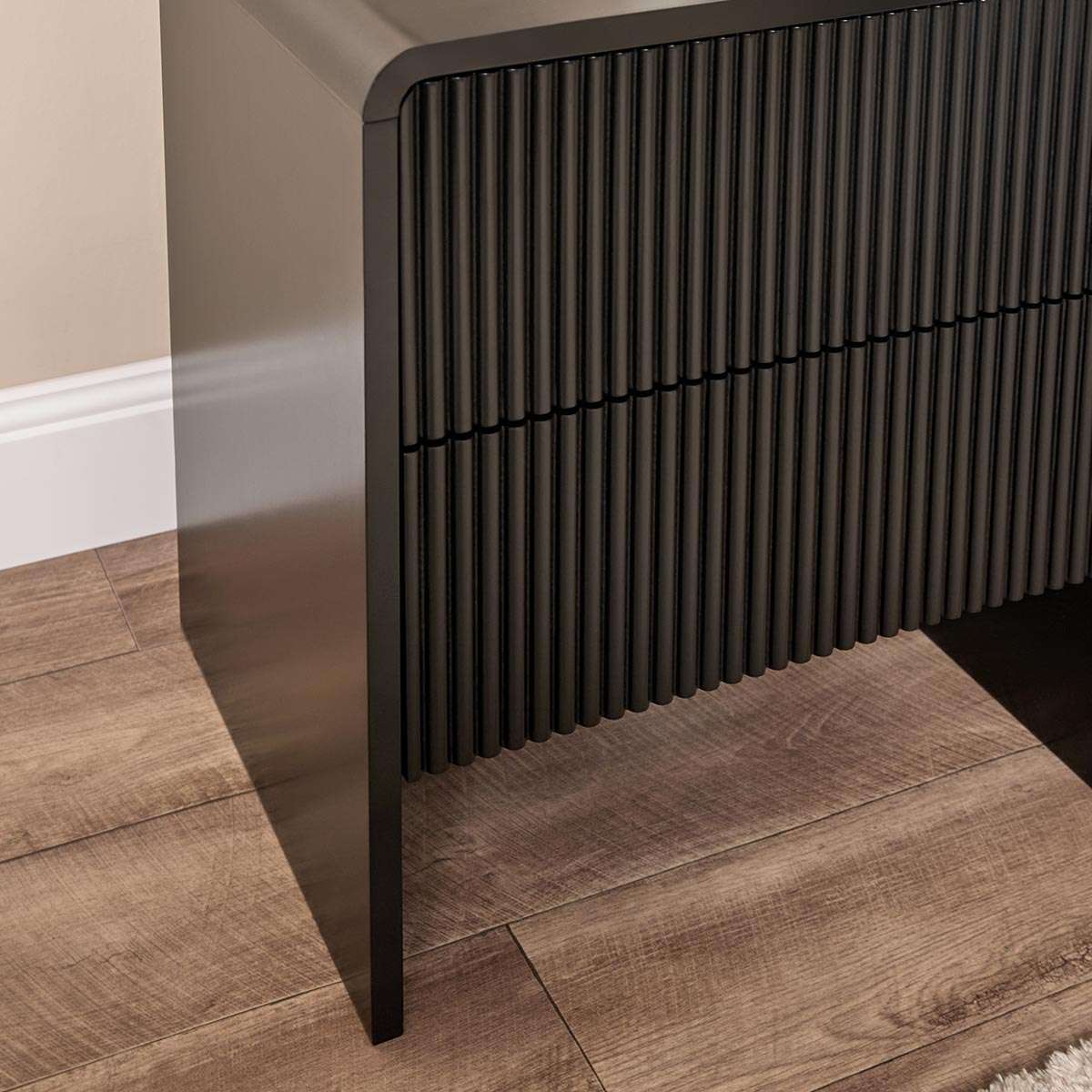 Majorca Bedside Table - Black