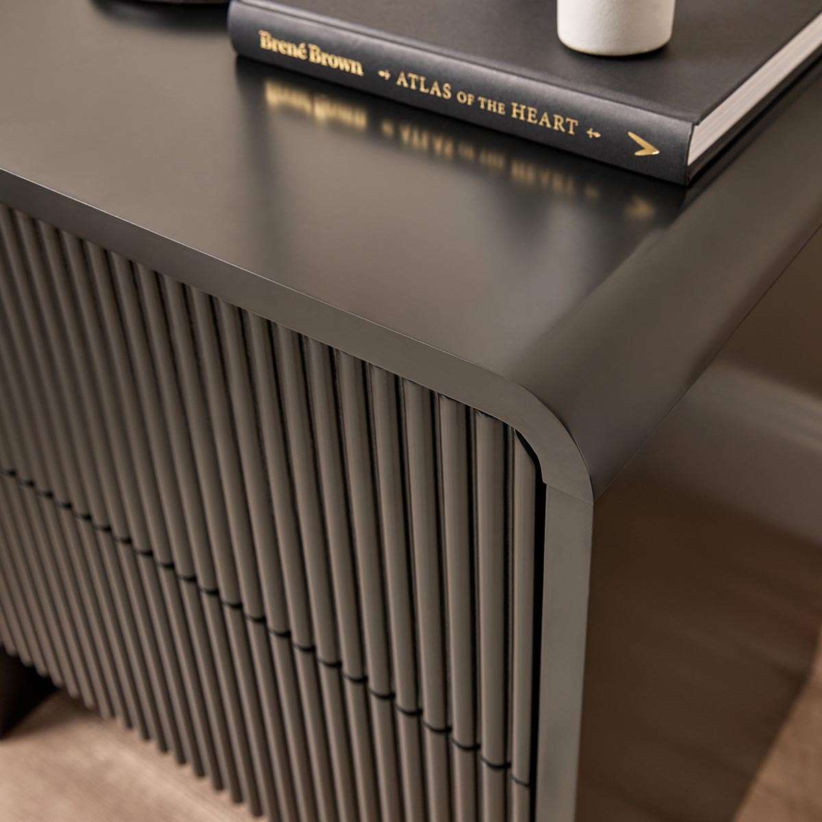 Majorca Bedside Table - Black