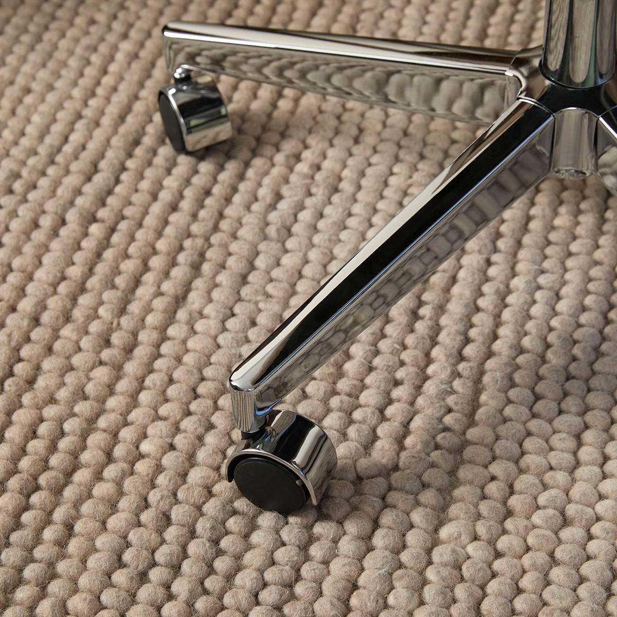 Luca Chrome Office Chair - Natural