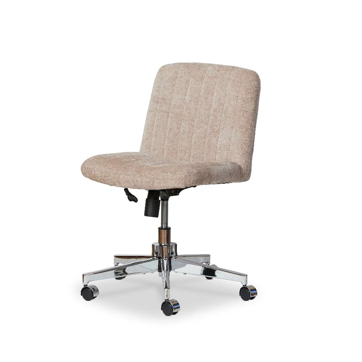 Luca Chrome Office Chair - Natural