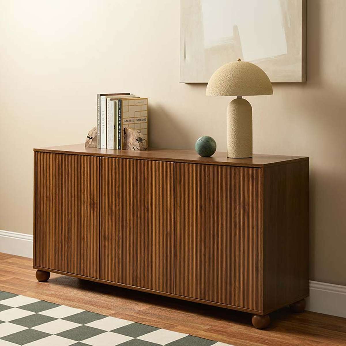 Deven Ball Feet Buffet - Walnut