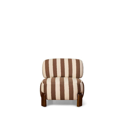 Ted Stripe Occasional Chair - Cream/Chocolate