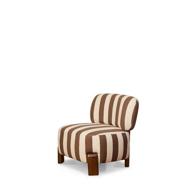 Ted Stripe Occasional Chair - Cream/Chocolate