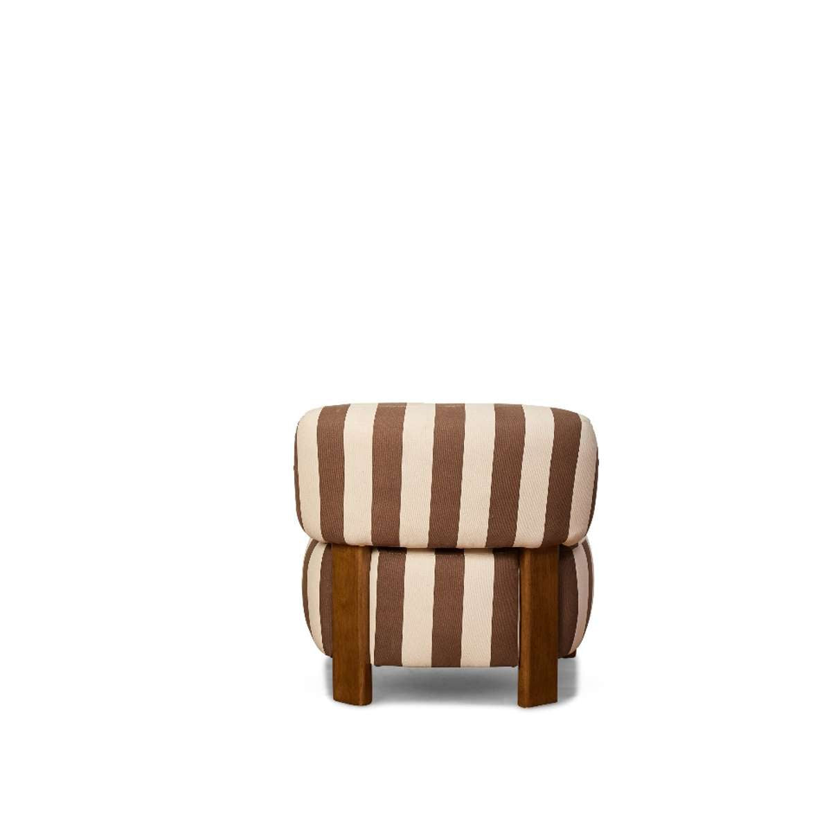 Ted Stripe Occasional Chair - Cream/Chocolate