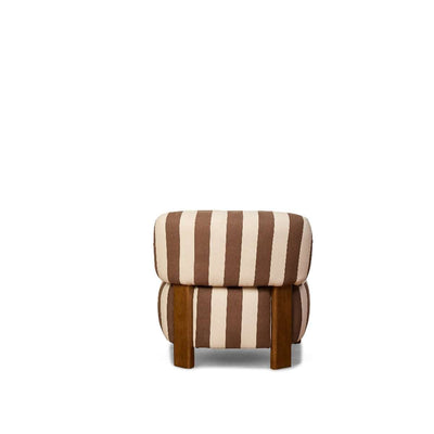 Ted Stripe Occasional Chair - Cream/Chocolate