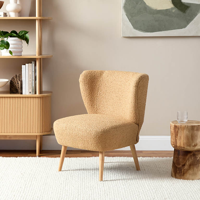 Harlyn Boucle Occasional Chair - Camel