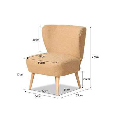 Harlyn Boucle Occasional Chair - Camel