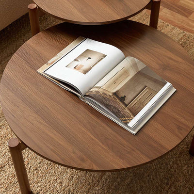 Blair Round Nesting Coffee Tables - Walnut