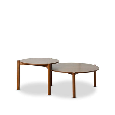 Blair Round Nesting Coffee Tables - Walnut