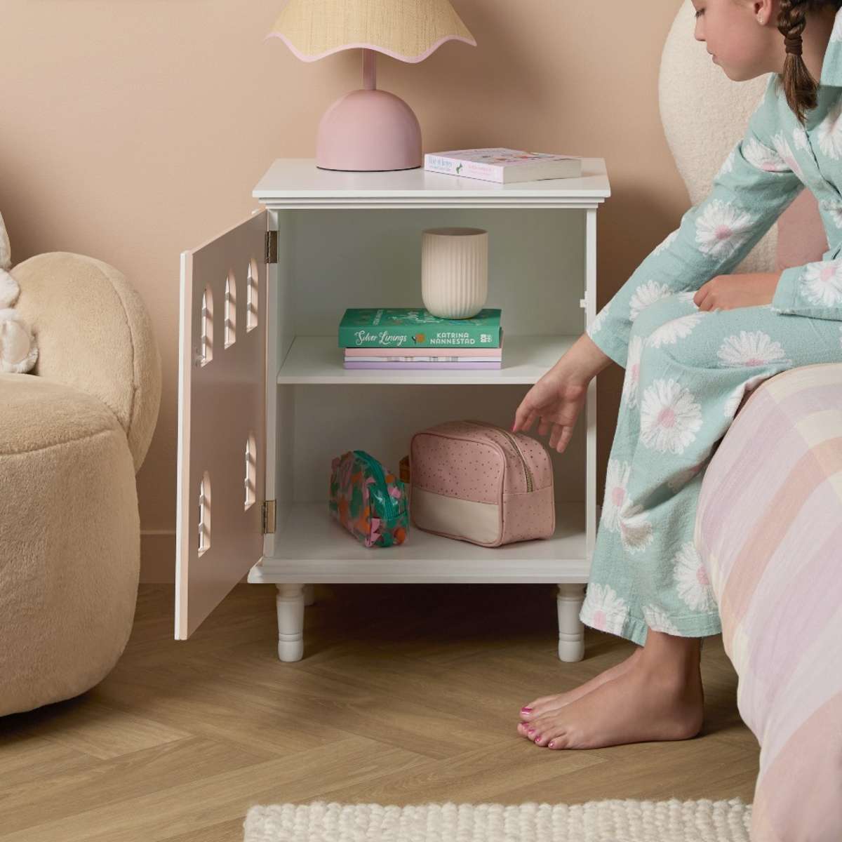 Dollhouse Bedside Table - Pink