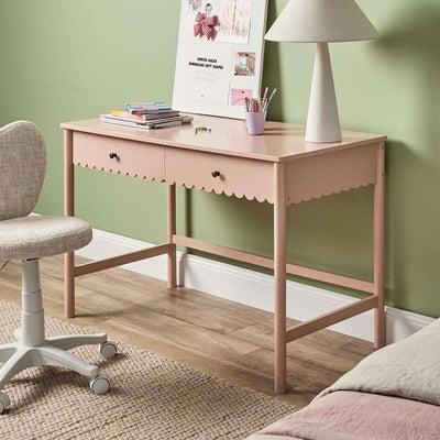 Maisie Scalloped Desk - Pink