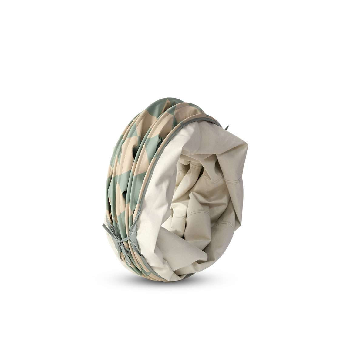 Tunnel - Green/Cream Checkerboard