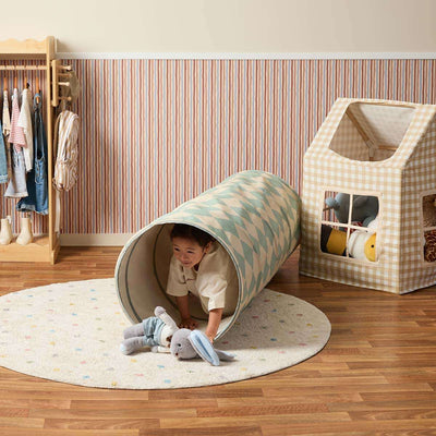 Tunnel - Green/Cream Checkerboard